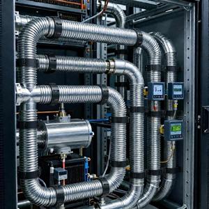 Soffietto metallico in acciaio inossidabile 321 resistente al fuoco DN100 con connettore rapido Tri-Clamp - Certificato ISO 10380 per raffreddamento rack server - Product Image 4