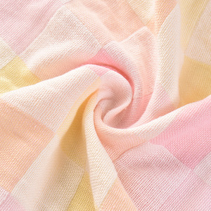 Toalla cuadrada de gasa de algodón de doble capa a cuadros para bebés, niños y uso en la cocina, 299 g/m² o menos - Product Image 4