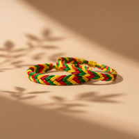 Bracelet Rasta Jamaïcain tressé fait main, réglable, rouge, jaune, vert, en corde tressée, pour homme et femme, cadeau de bijoux