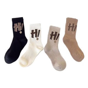 ZuoBaLun Women's Mid Calf <b>Socks</b> H Pattern Slouch <b>Socks</b> Sporty Style Autumn Winter Casual <b>Socks</b> for Youth - Product Image 5