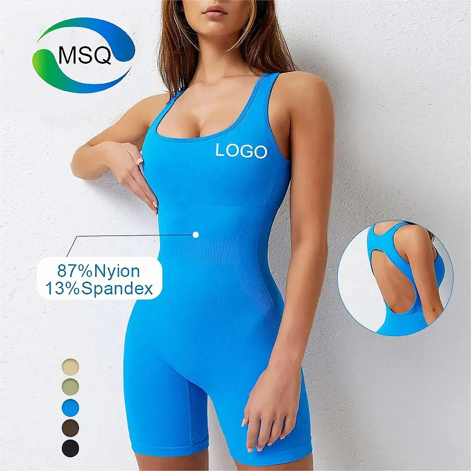 Macacão esportivo feminino com costas nuas, logotipo personalizado, conjunto de body para levanta bumbum das mulheres, macacão de academia