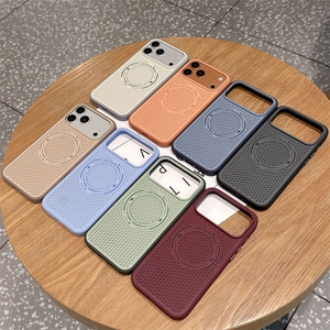 เคสโทรศัพท์แบบระบายความร้อนขนาดใหญ่ วัสดุ TPU สำหรับ iPhone 17 16 15 Pro Max, เคสสีแดงเชอร์รี่สำหรับ iPhone 18 Pro - Product Image 2