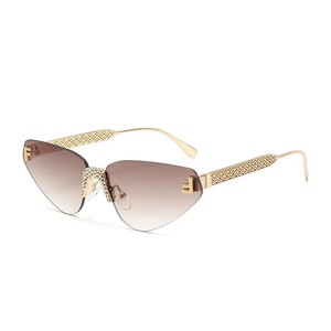 Gafas de Sol Cat Eye Sin Montura con Lentes Degradados UV400, Protección Solar para Mujer, Moda 2024 - Product Image 3