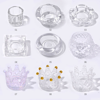 Meilleures ventes : Godets Dappen en verre transparent pour monomère à ongles et acrylique, personnalisables en couleur et en forme pour le nail art