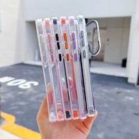 Casing HP Transparan Berkualitas Warna Jernih Anti Benturan dengan Gasbag, Penyangga Kamera Magnetik, untuk Samsung S26 S25 S24 A17 A56 A57