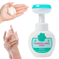 Savon liquide pour les mains vegan et sans cruauté, mousse nettoyante pour enfants, style fleur mignon, savon moussant pour les mains
