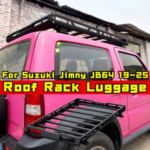 แร็คหลังคาอลูมิเนียมพร้อมไฟสำหรับ Suzuki Jimny ปี 2007-2017 ชุดแต่งแร็คหลังคา ชุดแต่งตัวถัง - Product Image 1