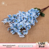 LE-510 Branche artificielle de fleurs de pêcher et de cerisier à 7/9/30/36 fourches, économique, pour arbre artificiel et arrangement en vase