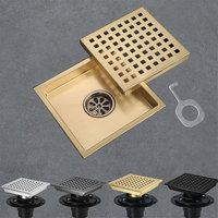 Grille de douche anti-insectes carrée noire en acier inoxydable chromé de haute qualité Homedec pour usage hôtelier et salle de bain