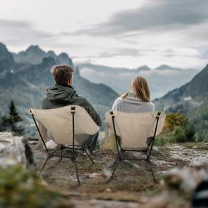 Sillas Plegables Portátiles de Metal Ligero con Altura Ajustable, Bolsa de Transporte y Bolsillos Laterales para Camping, Playa, Pesca y Picnic - Product Image 2