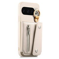 Étui de téléphone avec porte-cartes antichoc avec support d'anneau pour Google Pixel 8A/9/9 Pro/10 Pro XL