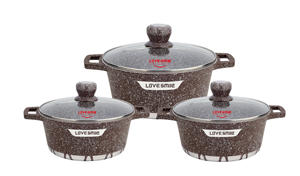 UCCLIFE OEM طقم أواني طهي للمطبخ الأكثر مبيعاً مكون من 10 قطع غير لاصقة بقاعدة تحريضية للاستخدام المنزلي - Product Image 4