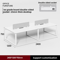 Ensemble de chaises de bureau BGZ-211X avec cloisons et postes de travail, en PVC, gestion des câbles, design simple et moderne