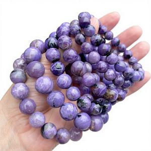 Pulsera de Charoíta Natural Hecha a Mano, Estilo Nuevo 2025, Gema de Moda, 7-14 mm - Product Image 4