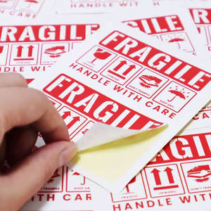 Etiquetas Adhesivas de Advertencia de Frágil, Manipular con Cuidado, Autosellables, para Negocios, No Caer, Envío Exprés, Gracias - Product Image 4