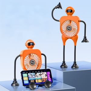 Nuevo Mini Ventilador Robótico Multifunción con Ventosa, Pantalla Digital Inteligente, Ventilador de Escritorio USB con Diseño de Dibujos Animados - Product Image 2