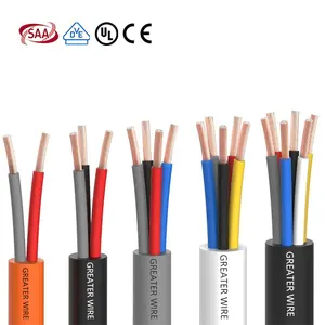 Multi Conductor 2C 2C + E 3C 4C 5C Alambre de cobre Aislamiento de PVC 6mm 10mm2 Cable flexible de múltiples núcleos 3Cor 2,5mm Cable real