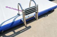 Plateforme flottante gonflable sur mesure en PVC Drop Stitch avec échelle en acier inoxydable