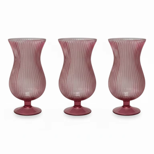 Decoración del hogar, diseño de interiores, lujo, moderno, vidrio, rosa, amatista, malva, fucsia, florero, venta al por mayor, diseñador, arquitecto, decorador - Product Image 1