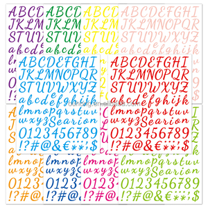 Autocollants en vinyle pour lettres de l'alphabet, petit papier d'art, bon marché, <span class=keywords><strong>2022</strong></span> - Product Image 5