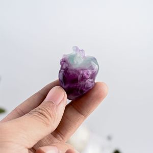 Cristales de Fluorita en Forma de Corazón de Alta Calidad al por Mayor, Gemas Decorativas de Feng Shui para Sanación y Decoración - Product Image 3