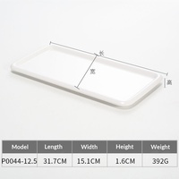 Assiette plate rectangulaire blanche de style occidental, design minimaliste, pour desserts, sushis et gâteaux – Prix bas, best-seller