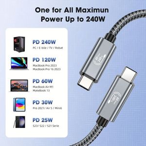 USB4.0สายชาร์จชนิด C ถึง Type C ขนาด40Gbps 240W สำหรับสลับโทรศัพท์มือถือ - Product Image 6