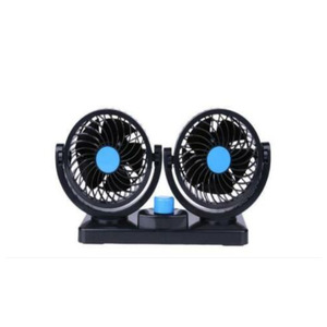 Dual <b>Fan</b> 6 Inch Plastic Caravan Truck <b>Fan</b> 12V 24V Two Speed Portable Cooling <b>Fan</b> - Product Image 2