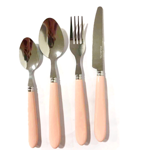 2020 New thiết lập dao kéo 16 cái nhựa xử lý muỗng nĩa bán buôn Flatware <span class=keywords><strong>Set</strong></span> - Product Image 2