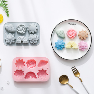 Rainbow Theme Design Nonstick Silicone <b>Cake</b> <b>Molds</b> Food-Grade Reusable Cute Silicone Magnetic Chocolate, Candy & Ice DIY <b>Mold</b> - Product Image 3