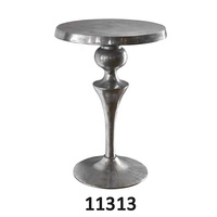 Mesa de aluminio fundido Chapado en níquel para sala de estar, mesas hechas a mano