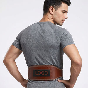 Ceinture de musculation en cuir robuste et personnalisée avec boucle de fermeture antidérapante pour l'entraînement en salle de sport - Unisexe - Product Image 1