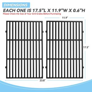 Grille de cuisson de remplacement en fonte Senershuo 44,5 cm 7638 pour <span class=keywords><strong>barbecue</strong></span> extérieur Spirit I & II série 300 - Product Image 2