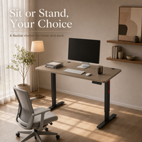 Table de bureau électrique silencieuse AOR pour la maison, bureau debout, bureau d'apprentissage, design moderne, plateau en bois, couleur personnalisable, facile à assembler