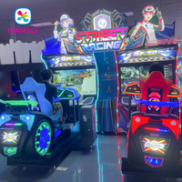 Machine d'arcade à pièces de monnaie pour parc d'attractions, simulateur de course compétitif pour 2 joueurs, jeu vidéo de simulation de course automobile