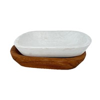 Mélangeur de cuisine Fruit Deep Kitchen Aid, assiettes de service modernes et ensemble de bols en bois pour la pâte et les salades, pour la fabrication de bougies