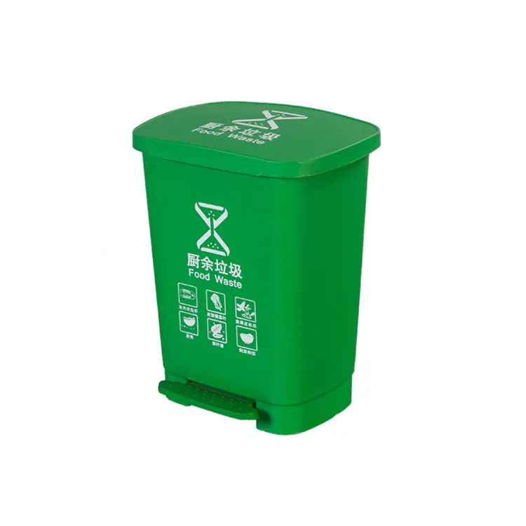 Five Colors Outdoor Plastic Dustbin Trash Can Waste Bin Recycle