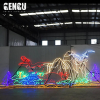 Lumière à motif de dinosaure à LED 3D pour décorations de vacances-Suspendue pour Noël Nouvel An Chinois Nouvel An Ramadan Halloween Diwali