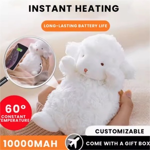 Portable Plush Cute Electric Hand Warmer with Adjustable Thermostat Rechargeable <b>USB</b> Power Bank for Outdoor & RV Use - Product Image 1