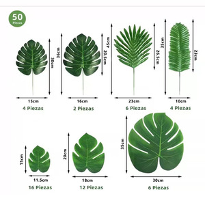 DAMAI Artificial Monstera <b>Leaf</b> Set - Hawaiian Party Table Decorations, Faux Palm <b>Leaves</b> Perfect for Tropical Themed Gatherings - Product Image 6