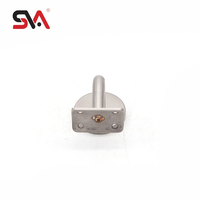 SVA-0401 connecteur d'angle en verre fixe en acier inoxydable personnalisé verre extérieur à tuyau pour accessoires de rampe de main courante d'escalier