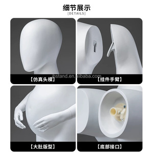Mannequins de femme <span class=keywords><strong>enceinte</strong></span> en fibre de verre blanche, corps entier debout, pour vitrine de magasin - Product Image 2