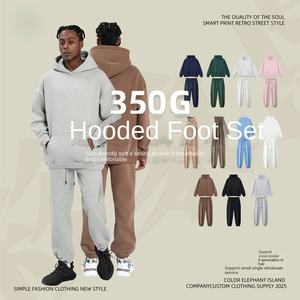 ชุดสเวตเตอร์โอเวอร์ไซส์สไตล์สตรีทเทรนดี้สำหรับผู้ชาย  ผ้ากำมะหยี่  แบบหลวม  ทรงอเมริกัน  คอลเลคชั่นฤดูใบไม้ร่วง/ฤดูหนาว 2025  นำเข้า - Product Image 2