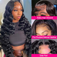 15A kutikula selaras 32 inci Burmese dalam keriting 13x6 penuh tanpa lem renda Frontal Vietnam Virgin rambut manusia India wig