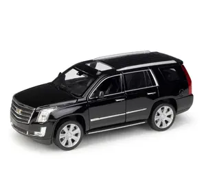 WELLY ، Vadilac Escalade SUV محاكاة سيارة من سبيكة دييكاست نموذج سيارة كلاسيكية مجموعة ديكورات Modelo de carro de Liga