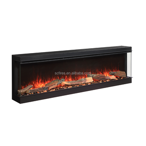 Calentador de <span class=keywords><strong>ventilador</strong></span> de <span class=keywords><strong>chimenea</strong></span> eléctrica de 3 caras de fábrica, 1500W, <span class=keywords><strong>chimenea</strong></span> decorativa, llamas LED realistas, inserto de <span class=keywords><strong>chimenea</strong></span> - Product Image 2