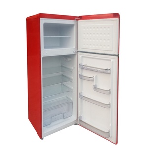 Réfrigérateur vintage rétro à double porte, congélateur supérieur, multicolore, pour la maison, modèle DDR-138RL - Product Image 1