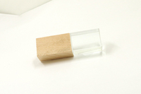 USB Flash Drive Kristal kayu 2.0 Usb kayu dipersonalisasi dengan kotak hadiah 32GB USB 3.0 2.0 untuk memori hari khusus