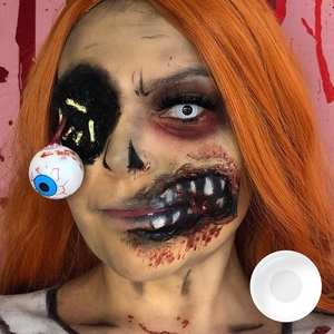 Lentilles de contact colorées pour Halloween, lentilles de contact colorées Wicked Eye, lentilles de contact cosplay, lentilles souples, lentilles colorées blanches effrayantes - Product Image 3