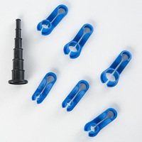 Kit de 6 outils de déconnexion rapide pour tuyaux de climatisation en plastique bleu, pour conduites d'air froid, lignes de carburant et raccords de réfrigérant, pour réparation automobile